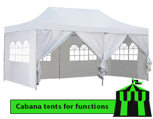 Cabana tent for sale: 3m x 6m